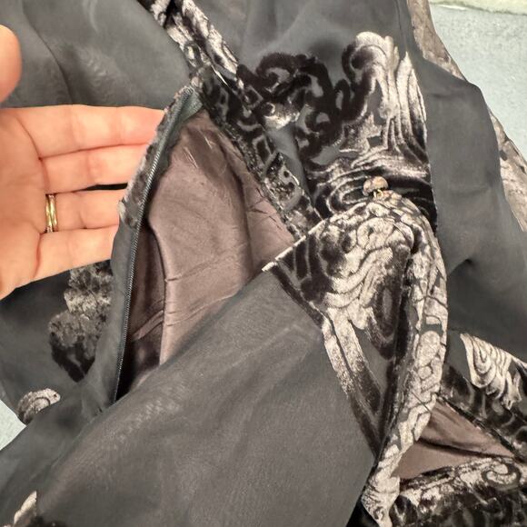 Laetitia Hecht INEPTIE Paris Pants Womens FR 40 US 28x29 Black Silk Velvet - Picture 9 of 10